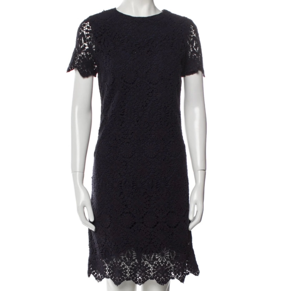 Tory Burch Trixy Navy Crochet Lace Dress Size S - EUC